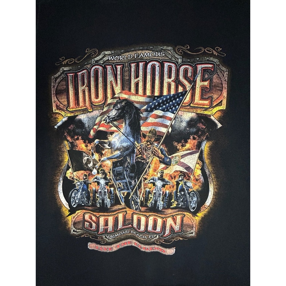 Vintage Iron Horse Saloon Cowboys Motorcycle T-Shirt Mens Suse 3XL  No Flaws